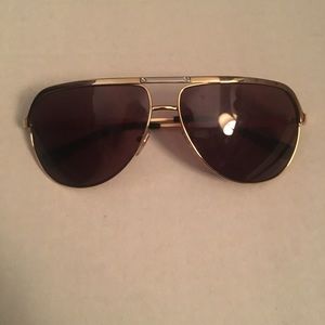 D&G Gold Rimmed Aviator Sunglasses
